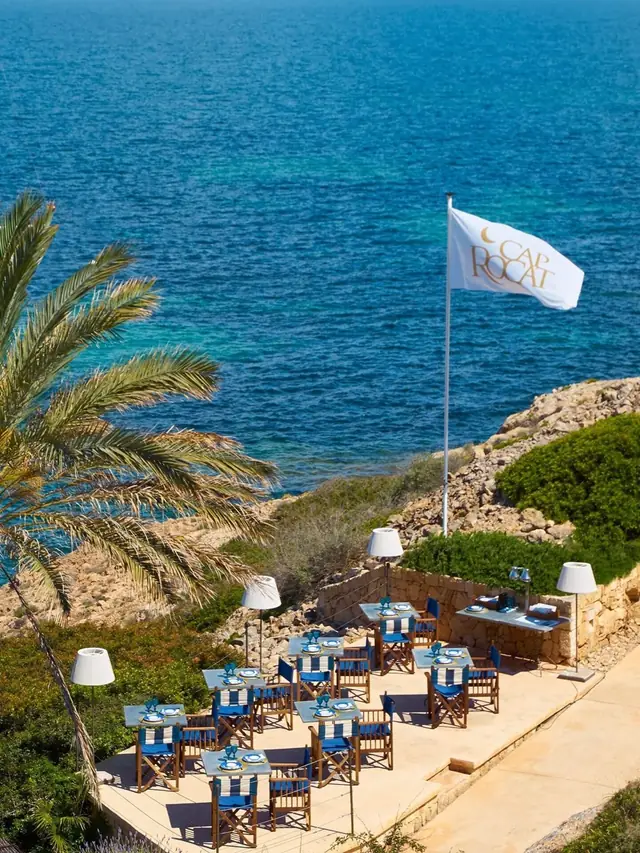 The Sea Club terraces of Cap Rocat above the Bay of Palma